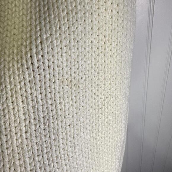 LRL Ralph Lauren Sweater White Sleeveless Turtleneck XL L Fitted Cotton Vintage - Picture 5 of 6